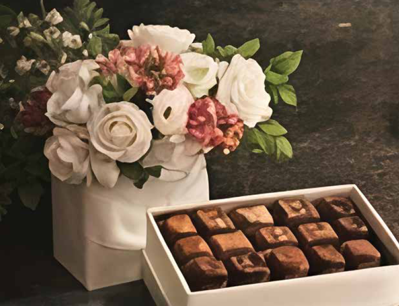 Flowers and chocolates gift